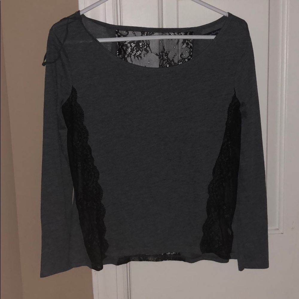 Lace grey long sleeve
